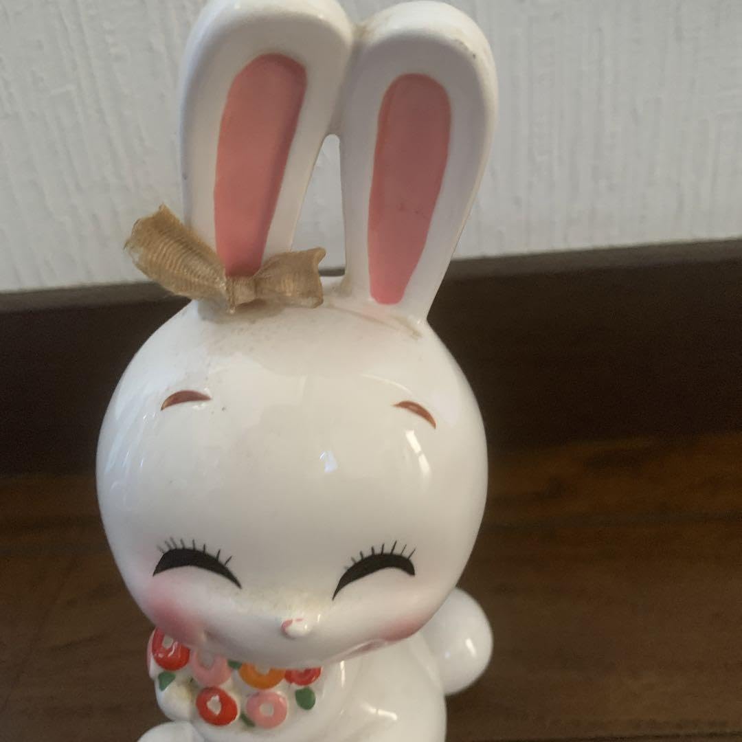 Amazon.co.jp: 昭和レトロ うさぎ貯金箱 内藤ルネ ヴィンテージ品